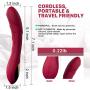 G Spot Dildo Vibrator for Female Vagina Clitoris Anal Stimulator, Waterproof Rechargeable Quiet Vibrating Powerful Vibrators Adult Sex Toy Gift for Women Couple with 12 Vibration Mode- MELO (Burgundy)