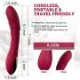 G Spot Dildo Vibrator for Female Vagina Clitoris Anal Stimulator, Waterproof Rechargeable Quiet Vibrating Powerful Vibrators Adult Sex Toy Gift for Women Couple with 12 Vibration Mode- MELO (Burgundy) G Spot Dildo Vibrator for Female Vagina Clitoris Anal Stimulator, Waterproof Rechargeable Quiet Vibrating Powerful Vibrators Adult Sex Toy Gift for Women Couple with 12 Vibration Mode- MELO (Burgundy)