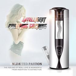 USB Rechargeable Black Αutomatical Strong Sucking Powerful Rotating&Thrusting White Šucktion Cup Electric Male-Šucker with 7 Speeds&Frequency Vibration Mens Suits