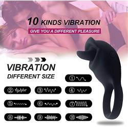 Vibrating Penis Ring Rechargeable Silicone Cock Ring Stimulator for Male Longer Lasting Erections Sex Toys