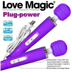 Love Magic Wand Multipurpose Therapeutic Massager Multi Speed Plug-In, Quiet Vibrations-steady & Pulsating, Silicone Massage Head, Flexible Neck, Maximum Pleasure, for Muscle Aches and Sports Recovery