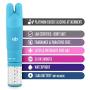 Discreet Pinpoint Massager - Multi Speed Pocket Vibrator - Waterproof - 3 Silicone Attachments - Massage Kit - Sex Toy for Women - Sex Toy for Couples (Blue)