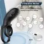Vibrating Cock Ring with Adjustable Strap, 9 Vibration Modes Double Penis Ring with Remote Control Rechargeable Waterproof Clit Vibrator Sex Toys for Men, Women and Couples (Black) Vibrating Cock Ring with Adjustable Strap, 9 Vibration Modes Double Penis Ring with Remote Control Rechargeable Waterproof Clit Vibrator Sex Toys for Men, Women and Couples (Black)