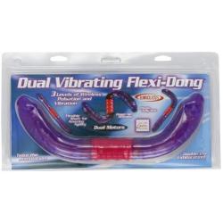 California Exotics Dual Vibrating and Pulsating Flexi-Dong