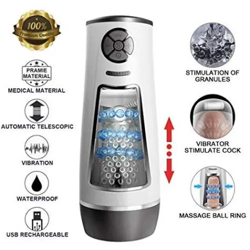 Male Masturbator, Fovel Hands-Free Sex Toy for Men Automatic Masturbation Cup with Vibrator, 10 Intensities & 2 Modes, 3D Realistic Vagina Powerful Thrusting Stroke Likelife Pussy Adult Rechargeable Male Masturbator, Fovel Hands-Free Sex Toy for Men Automatic Masturbation Cup with Vibrator, 10 Intensities & 2 Modes, 3D Realistic Vagina Powerful Thrusting Stroke Likelife Pussy Adult Rechargeable