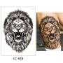 8 Sheets Tiger Lion Forest Design Temporary Tattoo Sticker Water Transfer Fake Tattoo