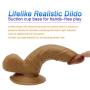Lfcmf 6.5 Inch Body Relax Massager Wand Soft TPE Real Feel Massage Toy with Suction Cup (Color : Brown)