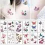 30 Sheets Butterfly Temporary Tattoos 3D Beautiful Butterfly Design Small Art Tattoo Stickers Sexy Waterproof Butterflies Fake Tattoo for Women Men Girls Kids Body Art Decorations Halloween Gift 30 Sheets Butterfly Temporary Tattoos 3D Beautiful Butterfly Design Small Art Tattoo Stickers Sexy Waterproof Butterflies Fake Tattoo for Women Men Girls Kids Body Art Decorations Halloween Gift