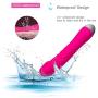 Dildo Vibrator for Women Sex Toys of 10 Vibrating Rabbit Vibrator Clit G Spot Vibrators Couple Sex Toy (Pink)