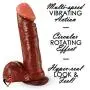 LeLuv Dildo Thick Chocolate Brown 8 Inch Vibrating Multi-Speed Realistic with Suction Cup LeLuv Dildo Thick Chocolate Brown 8 Inch Vibrating Multi-Speed Realistic with Suction Cup
