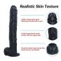 TTQQJJ 17 Inch Lifelike Oversize Personal Body HandsFree with Strong Suction Cup for Female - Black - Eryanghuatan