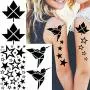 Yezunir 16 Sheets Geometric Cute Small Temporary Tattoos For Kids Arm Cranes Plane Anchor Maple Leaf Butterfly Heart Children Face Fake Tattoos Stickers Black Animals Star Line Art Waterproof Tatoos Yezunir 16 Sheets Geometric Cute Small Temporary Tattoos For Kids Arm Cranes Plane Anchor Maple Leaf Butterfly Heart Children Face Fake Tattoos Stickers Black Animals Star Line Art Waterproof Tatoos
