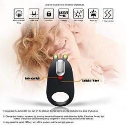 GRADYBROW Ears Viabration Vibarating Cóc.k Ring Lock Sperrm Ring Rechargeable Waterproof for Men Pěnǐs Rings