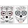Halloween Face Tattoos Day of the Dead Stickers Sugar Skull s for Women Men Kids Face Makeup Kit Floral Skeleton Mask Tattoo Mexican Halloween Party Favor Supplies (6 Sheets) Halloween Face Tattoos Day of the Dead Stickers Sugar Skull s for Women Men Kids Face Makeup Kit Floral Skeleton Mask Tattoo Mexican Halloween Party Favor Supplies (6 Sheets)