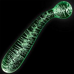 Firefly Glass - Glow in The Dark - G Spot Glow Wand Dildo- Clear