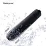 Portable 10 Speed Mini Bullet Shape Waterproof Mssager for Women - Black