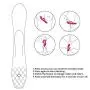 Rabbit G-Spot Dildo Vibrator Vagina Clitoris Stimulator for Women, IMIMO Rechargeable Vibrating Silicone Rabbit Vibe Adult Sex Toys with LED Multicolor Light on Diamond Patterned Textured Base