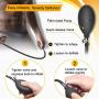 Inflatable Butt Plug, Body-Safe Silicone Anal Balloon Pump with Quick Release Valve Stretch Anal Sex Toys for Beginners and Advanced Users (Black Screw Style)