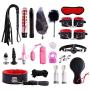 ESTELLEF 20Pcs Bed Restraint Kit for Sex,Toys Sets with Hand Cuffs Ankle Cuff Bondage Collection,Blindfold & Plumage Included,Adult Sexy Restraints Toys for Couples