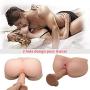 Rzoeox Realistic TPE 3D Male Masturbator Tight Vagina and Anal Extremely Soft Ass Adult Sex Toy for Men (8.66 x 8.66 x 4.3in，5.5lb)