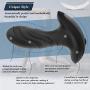Vibrating Butt Plug Prostate Massager, Rechargeable Silicone Anal Vibrator with 10 Powerful Stimulation Patterns Remote Control Waterproof Anal Sex Toys for Men Women and Couples (Full Black)