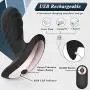 Vibrating Butt Plug Prostate Massager, Rechargeable Silicone Anal Vibrator with 10 Powerful Stimulation Patterns Remote Control Waterproof Anal Sex Toys for Men Women and Couples (Black) Vibrating Butt Plug Prostate Massager, Rechargeable Silicone Anal Vibrator with 10 Powerful Stimulation Patterns Remote Control Waterproof Anal Sex Toys for Men Women and Couples (Black)