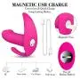 Butterfly G-Spot Vibrator Waterproof Dildo Adult Sex Toy Masturbation, Wearable USB Rechargeable Vibrating Massager Safe Silicone Clitoris Stimulator, Vagina Massager for Women, Couples