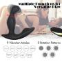 Vibrating Prostate Massager Flashlight Rotating Bat Butt Plug Remote Control Vibrator with 9 Speed and 5 Rotating Modes Waterproof Rechargeable Anal Sex Toy for Beginner and Advanced Users