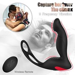 Rechargeable Vibrating Stimulator Plug 12 Stimulation Patterns, Male Postate Massager for Man Wireless Remote Control