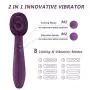 Clitoral Licking Tongue Vibrators, Allovers 2 in 1 G Spot Clit Massager for Female Rechargeable Nipple Stimulator Dildo Vibrator Adult Sex Toys with 8 Licking & 8 Vibration Modes for Women and Couples