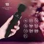 Cordless Wand,Silicone Massage Stick Tool for Relaxation,10 Powerfull Modes,Black