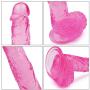 G-aouZhi 8.85 Inch Manual Wand Massager PVC Tool for Women Massaged Body Simulate D`idlo with Suction Cup, Pink Easy to Clean