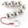 Alician Bendable Smooth Stainless Steel Anal Beads Metal 3/5/7/8 Ball for Couples Anal Sex Game Masturbation J01 8 Balls