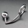 Anal Plug Cock Ring with Ball Metal Steel Hook Chrome Butt