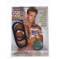 Pipedream Quick Release Cock Ring, Black