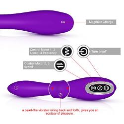 Handheld Personal Massager，Waterproof Silicone Rechargeable Compact Power Wand Massager,Wireless, 7 Vibration Modes，Medical Grade Silicone and Non-Toxic ABS