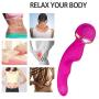 Waterproof Cordless Personal Massager Therapeutic, Massage Powerful Hand held Magic, Rechargeable Mini Stress Relief Silicone Foot Back Neck Stress Away Sport Recovery (Pink)