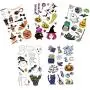 120Pcs Temporary Tattoo Stickers Waterproof for Kids, Funny Stickers for Children Gift Party Hallowen Stickers 10 Sheets.