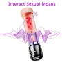SchwarzSex Male Masturbators Penis Pumps,Electric Vacuum Pumps Sex Toys,Erection Stimulation Trainer with 6 Suction Levels,Artificial Vagina Sexy Masturbation