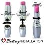 LeLuv Rabbit Vibrator Rotating Pearls Multispeed Clitoral Tickler Bundle with Secret Lipstick Pink