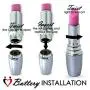 LeLuv Rabbit Vibrator Rotating Pearls Multispeed Clitoral Tickler Bundle with Secret Lipstick Pink