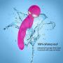 Waterproof Cordless Personal Massager Therapeutic, Massage Powerful Hand held Magic, Rechargeable Mini Stress Relief Silicone Foot Back Neck Stress Away Sport Recovery (Pink)