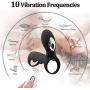 Male Cǒckríngs Powerful Longer Lasting Shake Rooster,Electric Silicone Happy Toys Shock 10 Speeds USB Charged