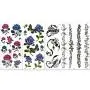 Lady Up 20 Sheets Mixed Style Body Art Temporary Tattoos Paper, Flowers, Roses, Butterflies and Multi-Colored Waterproof Tattoo for Women, 90×190mm Lady Up 20 Sheets Mixed Style Body Art Temporary Tattoos Paper, Flowers, Roses, Butterflies and Multi-Colored Waterproof Tattoo for Women, 90×190mm