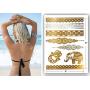 Terra Tattoos Temporary Henna Metallic Tattoos - Over 75 Mandala Tattoos (Gold)