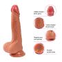 Realistic Dildo for Beginner, Dildo Women with Strong Suction Cup, 7.7 inch Lifelike Penis for Hands-Free, Vaginal G-spot and Anal Play