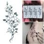 DaLin 4 Sheets Sexy Floral Temporary Tattoos for Women Flowers Collection (Snake and Cherry) DaLin 4 Sheets Sexy Floral Temporary Tattoos for Women Flowers Collection (Snake and Cherry)