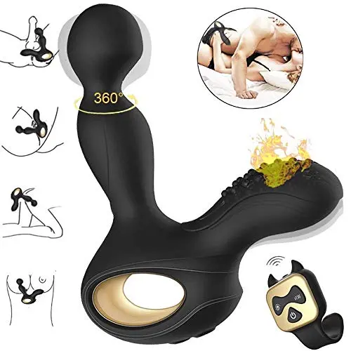 Male Prostate Massager Vibrating Anal Sex Toys with 3 Speeds Rotating +10 Speeds Vibrating- Heating Wireless Remote Anal Butt Plug for Men Women and Couples Male Prostate Massager Vibrating Anal Sex Toys with 3 Speeds Rotating +10 Speeds Vibrating- Heating Wireless Remote Anal Butt Plug for Men Women and Couples