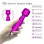 Personal Massager Mini Wand Massager Cordless Handheld Waterproof Rechargeable Massager - Best for Travel - Magic Stress Away - Perfect on Back Legs Hand Pains & Sports Recovery