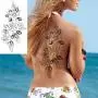 8 Sheets Large Petal 3D Flowers Temporary Tattoos Stickers for Women, Large Black Rose Flowers, Waterproof Fake Tattoos Body Art Arm Sketch Tattoo Stickers for Women, Girls 8 Sheets Large Petal 3D Flowers Temporary Tattoos Stickers for Women, Large Black Rose Flowers, Waterproof Fake Tattoos Body Art Arm Sketch Tattoo Stickers for Women, Girls